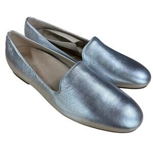 Vionic Willa II Leather Slip On Loafer Silver Women's Size 12 New In Box